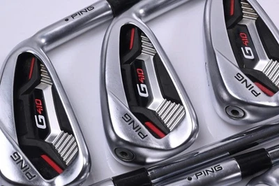 Ping G410 Irons / 5-PW+SW / Black Dot / Regular Flex Dynamic Gold 105 R300 - Image 1 of 4
