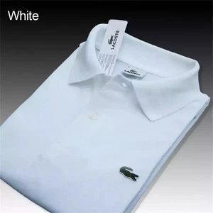 Lacoste Polo Shirt Premium Cotton Short Sleeve Regular Fit size M-4XL - Picture 1 of 30