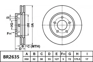 Bendix Ultimate 4WD Front Brake Rotor for Jeep Grand Cherokee WK, WK2 6.4L ESG P - Picture 1 of 2