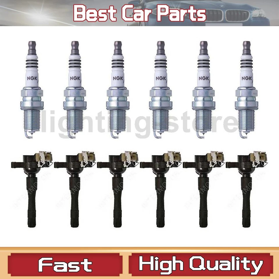 Ignition Coil Spark Plug 12X NGK Standard Ignition For BMW 325Ci 2001 2002 - Image 1 of 4
