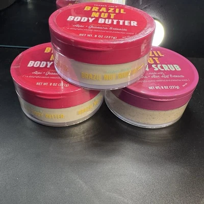 Trader Joe’s Brazil Nut Holiday Gift 2 Body Butters + Scrub NEW Sealed Bundle - Image 1 of 4