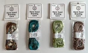 Lot of 4 Hand Dyed Braiding Cord Kumihimo 4 Colors NIP 12 yards each- 60% OFF!!! - Picture 1 of 2