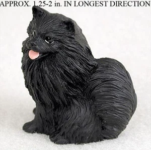 Pomeranian Mini Hand Painted Figurine Black - Picture 1 of 1