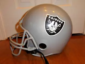 VINTAGE ~ OAKLAND RAIDERS YOUTH FRANKLIN REPLICA CASCO NFL Made In USA - Foto 1 di 10