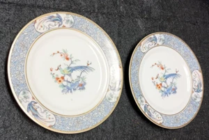 Antica coppia piatti pane Theodore Haviland Limoges Francia modello Rajah 6,5" - Foto 1 di 9