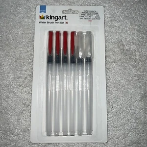6pcs/Set Water Pen Brush Pen Watercolor Color Supplies King Art - Picture 1 of 1