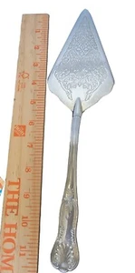 Vintage Silver Plate KINGS Pie/Cake Knife/Server Serrated Blade 11.5"  - Picture 1 of 5