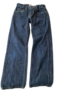 Jeans Levis 505 Niños 25x25 10 Reg Denim Azul Cintura Ajustable Algodón Lavado Oscuro - Imagen 1 de 6