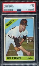 1966 Topps JIM PALMER #126 Rookie PSA 5 (EX) HOF Orioles BASEBALL CARD RC