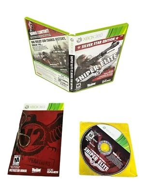 Microsoft Xbox 360 CIB COMPLETO PROBADO Sniper Elite V2 Silver Star Edition Foto 1 de 3