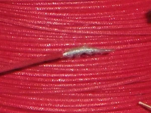 10ft Western Electric 24 gauge CLOTH, SILK covered RED, TINNED COPPER - Picture 1 of 4