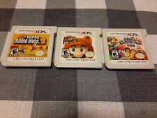 Nintendo 3DS 3 Game Lot: Super Mario Bros 2, 3D LAND, Smash Bros Tested