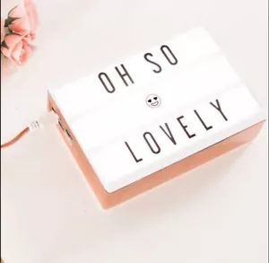 My Cinema Lightbox Rose Gold Light Box, Micro LED Marquee with USB Cord NIB - Picture 1 of 3