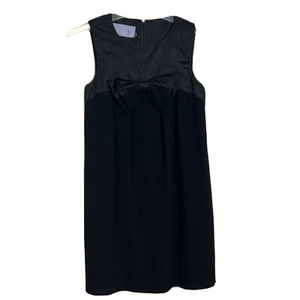 Lavender Label by Vera Wang Women Black Cocktail Bow Front Dress Size 4 - Picture 1 of 5