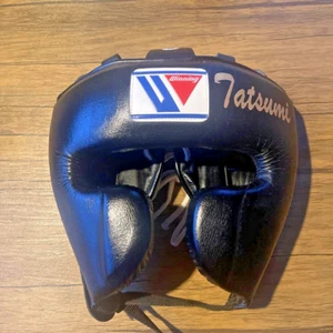 Winning Boxing Head Gear Face Guard Black FG-2900 Size M String-type 270g - Picture 1 of 2