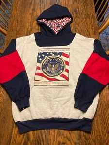 Sudadera con Capucha Clinton Gore Grande EE. UU. 5050 Inauguración Presidencial 1997 De Colección - Imagen 1 de 8