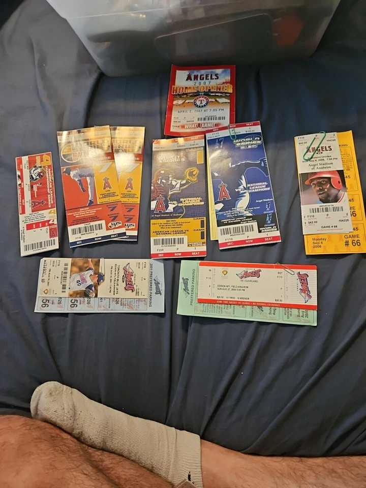 PHANTOM Anaheim Angels AL Championship  World Series Unused Tickets And Game. - Image 1 of 3