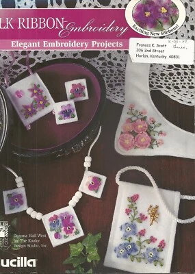 Bucilla Silk Ribbon Embroidery - Elegant Embroidery Projects Vintage - Image 1 of 3