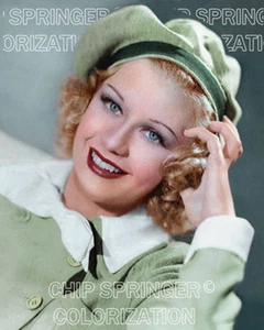 GINGER ROGERS IN FOLLOW THE FLEET 8X10 BELLISSIMA FOTO A COLORI DI CHIP SPRINGER - Foto 1 di 1