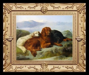 Cuadro artístico miniatura para casa de muñecas perros Retriever & Setter 8125 - Imagen 1 de 1