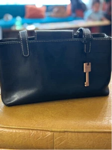 Black Leather Tote Bag Medium - Picture 1 of 5