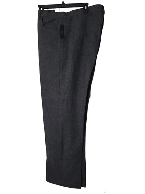 Pantalones DKNY Mezcla Lana Para Hombre Talla 36 x 31.5 Carbón Pierna Recta Forro Algodón NUEVO Foto 1 de 4
