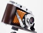 Agfa Isolette III f3.5 Solinar -NEW Cinnamon Brown Leatherette & Camel Bellows !