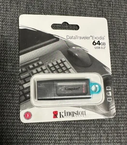 Kingston 64GB DataTraveler Exodia USB Flash Drive USB 3.2 Gen 1, Protective Cap - Photo 1/1