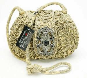 Bolso de hombro único de madera y cuero atascado de Timmy Woods. Nuevo con bolsa y etiqueta - Imagen 1 de 5