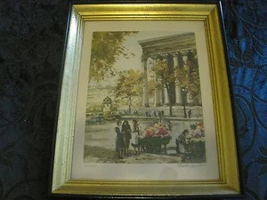 Charles Mondin, Pariser Hl. Szene, signiert LE 448/500, farbige Gravur 13x16" - Bild 1 von 5