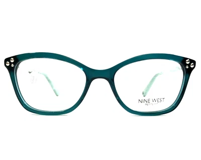 Nine West Petite Eyeglasses Frames NW5155 324 Teal Green Cat Eye 47-16-135 - Image 1 of 4