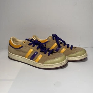 Adidas Los Angeles Lakers Shoes Men’s Size 11 Sand Gold Suede Americana NBA - Picture 1 of 18