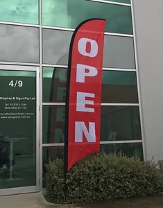 3.5m OPEN Flag Replacement / Outdoor Advertising Banner Flag(without Pole/Base) - Picture 1 of 5