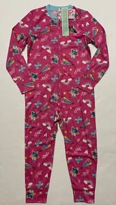 JoJo Siwa One-Piece Zip Long Sleeve Pink Pajamas Kids Size 7/8 2020 Nickelodeon - Picture 1 of 6
