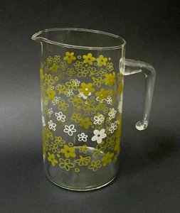 VINTAGE PYREX CRAZY DAISY SPRING BLOSSOM GLASS PITCHER JUG - Bild 1 von 5