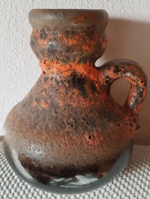 Krug Vase Heibi Keramik Fat Lava 60er 70er WGP  - Bild 1 von 2