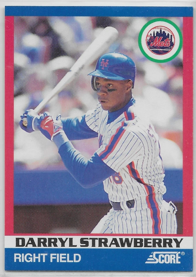1991 Score 100 Superstars #62 Darryl Strawberry New York Mets - Image 1 of 1