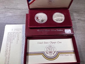 1984 & 1993 Olympic Commemorative Silver Proof Dollars-(2 Coin Set) 102322*12 - Picture 1 of 8