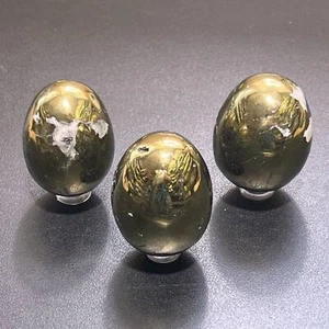 Huevos dorados de calcopirita piedras preciosas pulidas decoración suministro oro - Imagen 1 de 2