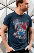 UFO Rocket Pop Astronaut Space Planet Tattoo ASTROPOP Shirt Summer Popsicle NASA