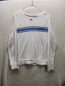 Victoria's Secret PINK campus crew Long Sleeve top, White Size Large, Logo - Picture 1 of 10