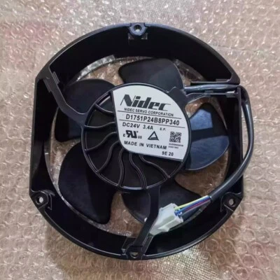 Nidec D1751P24B8PP340 DC24V 3.4A 4-Wire Inverter Cooling Fan - Image 1 of 2