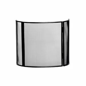 Modern Curved Fire Guard with Folding Wings Fire Screen Spark Guard Fireplace - Picture 1 of 1