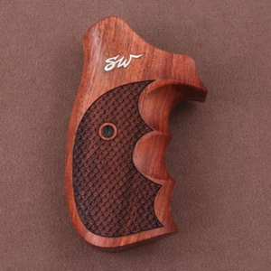 Empuñaduras de palo de rosa compatibles con cuadro redondo Smith Wesson N marca KSD - Imagen 1 de 3