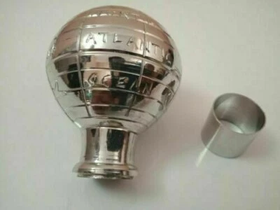 Brass Designer Silver Globe Handle Handmade For Walking Stick Wooden Cane Gift - Image 1 of 4