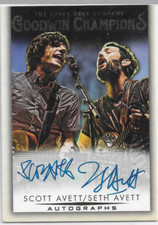 AVETT BROTHERS 2021 UD GOODWIN CHAMPIONS DUAL ON-CARD AUTO AUTOGRAPH SSP ROCK