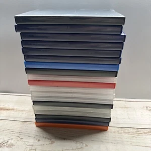 19x Empty DVD Cases Mixed Colours Used Replacement Plastic Covers Bulk Job Lot - Photo 1/9