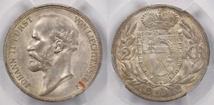 Liechtenstein 1912 2 Kronen PCGS MS 64 seltener Zustand PC1258 Kombiversand - Bild 1 von 5