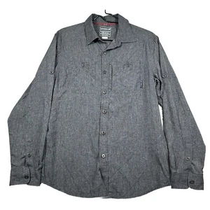 Merrell Shirt Mens S Gray Long Sleeve Side Vent Opti-wick UPF 30+ Lightweight - Picture 1 of 8