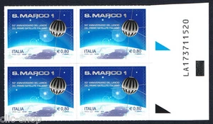 ITALIA 1 QUARTINA DI S. MARCO SATELITE ITALIANO 2014 nuovo** - Foto 1 di 1